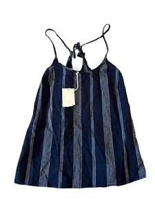 Camiseta sin mangas para mujer A New Day azul marino con correas de corbata nueva con etiquetas XS - Imagen 1 de 4