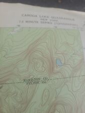 1970 Caroga Lake NY Fulton County New York USGS Topographic Map Antique Vintage