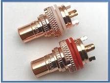 CONNETTORE RCA DA PANNELLO FEMMINA BRASS PLATED AUCHARM AUDIO HI-END VALVOLE