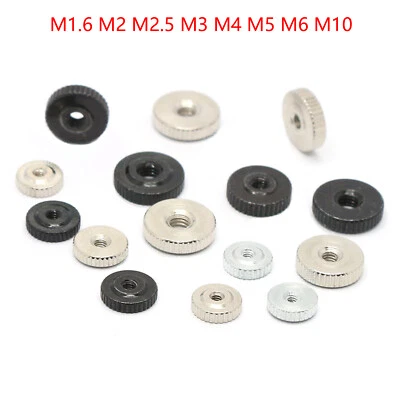 Rändelmutter M1.6 M2 M2.5 M3 M4 M5 M6 M10 Nickel/Schwarzer Zink Raendelmuttern - Bild 1 von 4