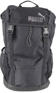 PUMA Unisex Flap Top Laptop Bag Cushioned Backpack Zip & Water Bottle Pocket NEW