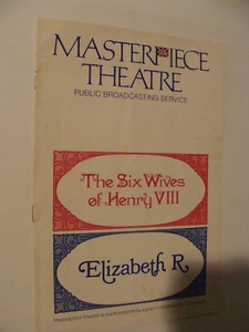 Guía de teatro obra maestra de Six Wives of King Henry VIII, Elizabeth R PBS 1970/71 - Imagen 1 de 2