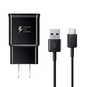 Samsung Genuine Fast Charger & USB-C Cable For Galaxy S9 S9 Plus S10 S10e S10+ - Picture 1 of 10