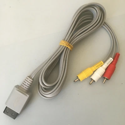 Genuine Nintendo Wii Console Scart Cable AV TV Wire Composite 3 RCA Lead RVL-009 - Image 1 of 4