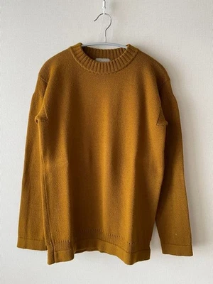 Suéter Margaret Howell Cuello Redondo Tejido L Lana Mostaza Usado Foto 1 de 4