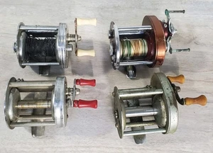 4 Antichi Mulinelli da Pesca Shakespeare Deuce Trazione Diretta Free Bobina Bronson Fleet - Foto 1 di 13