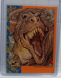 Jurassic Park 1993 Topps Tyrannosaurus T Rex Promo Card Illustration SP - Picture 1 of 2