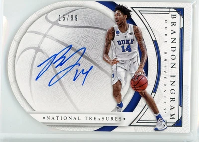 Brandon Ingram 2016 Panini National Treasures Auto/99 Rookie #2 Duke University Foto 1 de 2