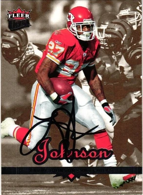 Larry Johnson #97 Signed 2006 Fleer Ultra NFL Football AUTO Chiefs - Image 1 of 2