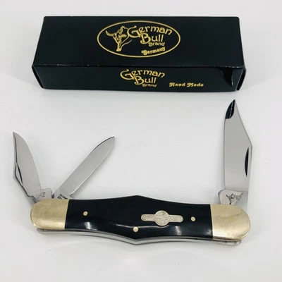 German Bull Whittler Pocket Knife GB-CE013-CBH 5" Handle 3 Blade Buffalo Horn - Image 1 of 4