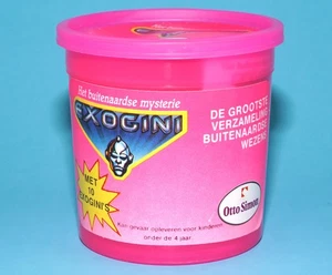 EXOGINI TUB BOX SEALED CONTENTS 10 FIGURES PINK RED TRANSPARENT 1980s OTTO SIMON - Picture 1 of 7