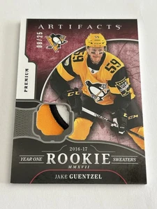 2017-18 UD Artifacts Year One Rookie Sweaters Jake Guentzel 3-Color GU Patch /25 - Picture 1 of 3