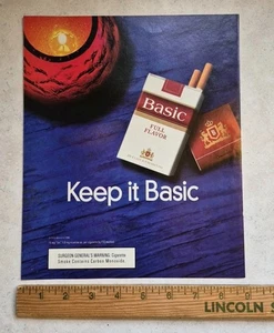 BASIC Cigarettes Magazine Print Ad Advertisement Vintage 1998 Keep It Basic  - Picture 1 of 2