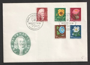 1958 Switzerland Wild Flowers. Pro Juventute FDC. Bern First Day Cover - Picture 1 of 1