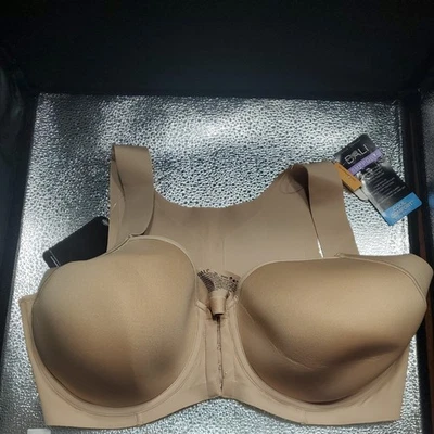 Bali One Smooth U Posture Boost 3450 EverSmooth Back Underwire Bra Black 44C (a8 - Image 1 of 4