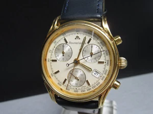 G513 Vintage " Maurice Lacroix Les Classiques " Quartz Armbanduhr Chronograph ⭐⭐ - Picture 1 of 20
