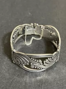 Beautiful Rubi Ramirez .980 Silver Bracelet 65.5 Grams with Rare Horseshoe Mark - Picture 1 of 16