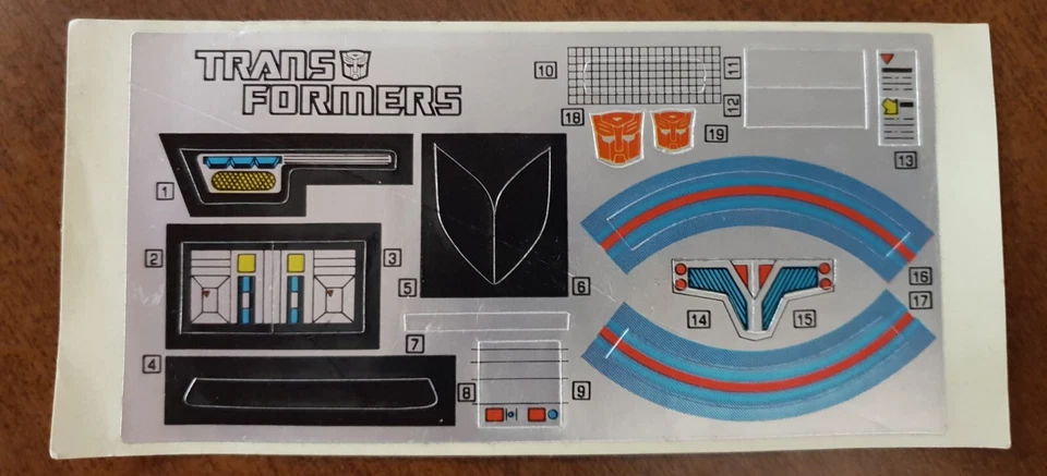 Transformers G1 Jazz Foglio Adesivi Original "Cookie Crisp" Variant Stickers - Imagen 1 de 4