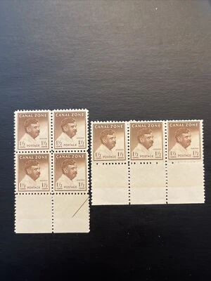US Postal History Canal Zone #137Charles Magoon 1948  Block Of 4 Strip Of 3 MNH - Image 1 of 2