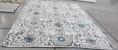 CREAM / LIGHT GREY 9' X 12' Back Stain Rug, Reduced Price 1172748624 MAD600C-9 - Image 1 of 4