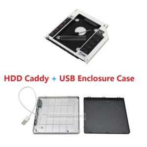 2ème disque dur SSD Caddy pour MacBook Pro Unibody + boîtier USB pour Superdrive - Photo 1/14