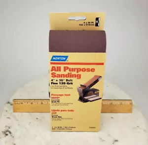 1x Norton 4" x 36" 120 grana nastro abrasivo carta vetrata 48660 - Foto 1 di 6