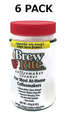 (6) Brew Rite Coffee Maker Cleaner For Espresso Machines And Drip Coffeemakers • 41.59$