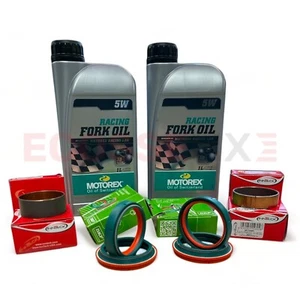 KTM EXCF500 SKF FORK SEAL SERVICE KIT MOTOREX RACING OIL BUSHES 2012-2015 - Picture 1 of 7