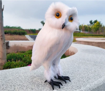 white simulation owl model foam&feather lovely owl doll gift about 30cm - Image 1 of 2