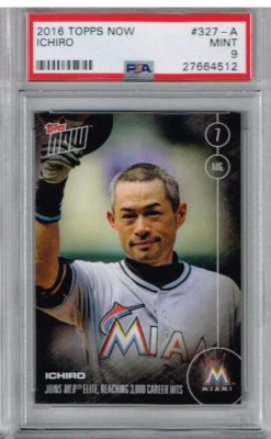 2016 Topps Now Ichiro PSA 9 Reaches 3000 Hits - Image 1 of 2