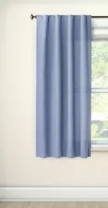 Room Essentials ~ 1 Heathered Blue Curtain Panel (42"x63") Read Listing - Picture 1 of 8