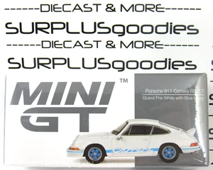 2025 Mini-GT Overseas Edition: White PORSCHE 911 CARRERA RS 2.7 Item #MGT00715-L - Picture 1 of 6