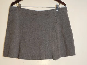 Lands End 100% Cotton Dark Gray Skort Size 16. Length 16" - Picture 1 of 6