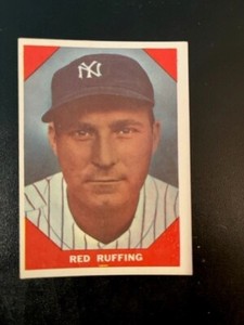 1960 Fleer Baseball Greats    #63 Red Ruffing New York Yankees pitcher EX