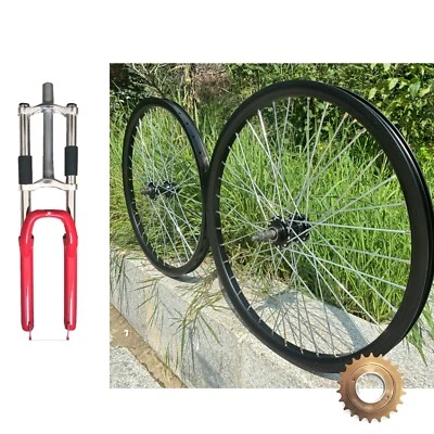 DONSP1986 26" Bike Red Fork, 1-1/8" Threadless &Mag or Spoke Wheel w/Freewheel - Image 1 of 4
