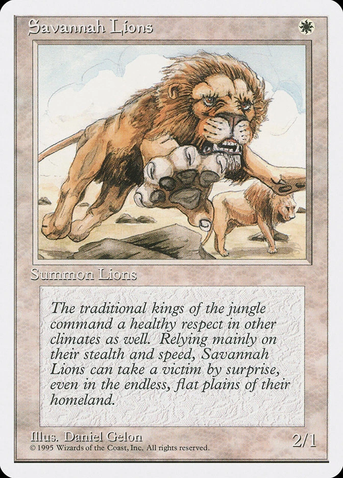 MTG Magic the Gathering Savannah Lions (48/379) Fourth Edition LP