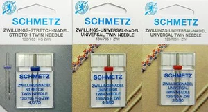 3 x Schmetz Zwillingsnadeln Stretch und Universal - Bild 1 von 3