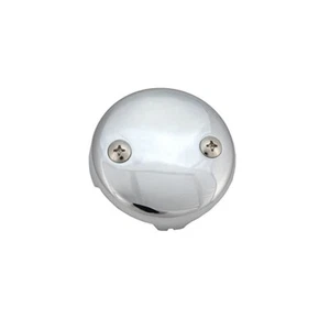 Placa facial de dos orificios PlumbShop para residuos y desbordamiento, acabado cromado - Imagen 1 de 1