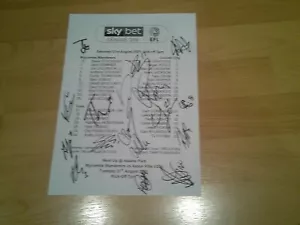 wycombe v lincoln city team sheet signed by 17 lincoln players 2021/22 season - Picture 1 of 1
