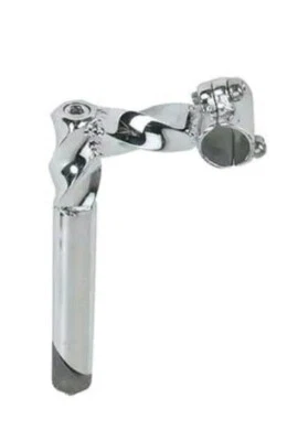 HALF TWISTED  CHROME  LOWRIDER  BICYCLE  STEM  GOOSENECK 21.1mm BEACH CRUISER - Image 1 of 2