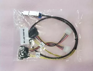 Mini SAS SFF-8088 to X2 SAS SFF-8482 Male 29Pin with 4Pin IDE Power Drive Cable - Picture 1 of 5