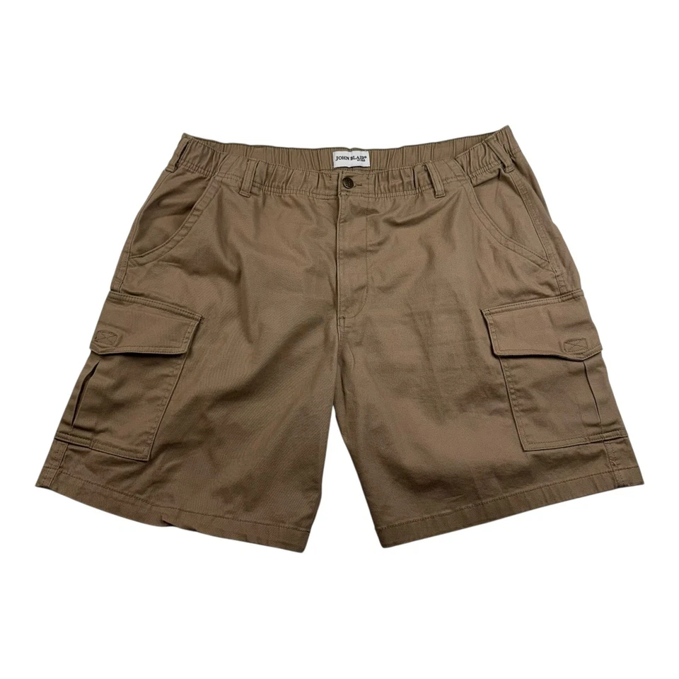 John Blair Para Hombres Cintura Elástica Bolsillos Carga Tiro Medio Marrón Informal Corto Talla 42 Foto 1 de 4