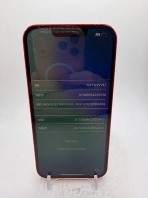 Apple iPhone 13 - Red - 128GB - as-is for salvage/parts/disassembly - Image 1 of 4