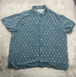 Disney Shirt Mens 3XL Blue Vacation Club Member Button Up Cruise Beach Surf Dad - Picture 1 of 16