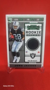 2018 Panini Contenders Josh Jacobs RC Jersey Patch Mint! - Picture 1 of 3