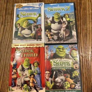 Lote de 4 - DreamWorks-Shrek, Shrek 2, Shrek Third, Shrek Capítulo Final (1 Nuevo) - Imagen 1 de 10