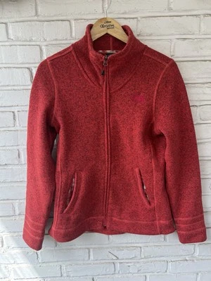 Suéter Maggy para mujer The North Face chaqueta polar rojo bolsillos a cuadros talla mediana Foto 1 de 4