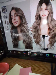 NWTags Fshion Idol Med Brown Wig w/ Long Bangs Wavy Wig-Color Hi-Vanilla - Picture 1 of 1