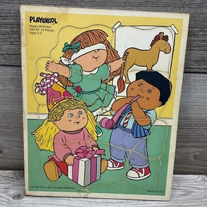 Vintage Playskool Cabbage Patch Happy Birthday 10pcs. children's puzzle ©1991 - Picture 1 of 9