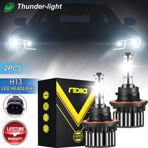 2X H13 9008 LED Headlight Super Bright Bulbs Kit 420000LM White Hi-Lo Beam 6000K - Picture 1 of 13